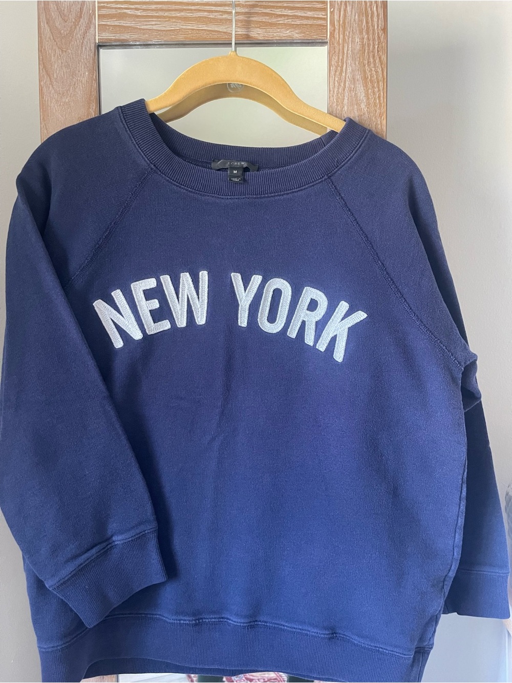 J. Crew Navy Blue "New York" Pullover Sweatshirt